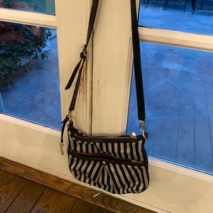 Henri Bendel Striped Messenger Bag